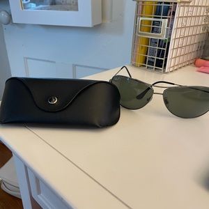 Ray Ban Vintage Pilot Sunglasses in Black
